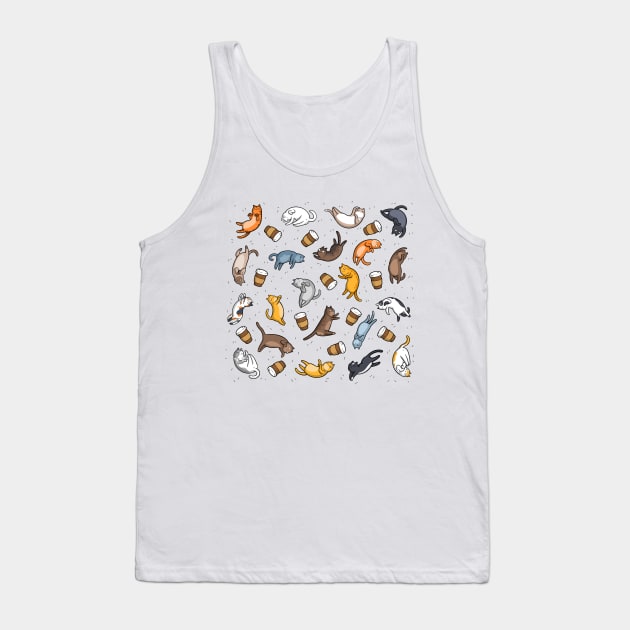 Cats and coffee Tank Top by comicada